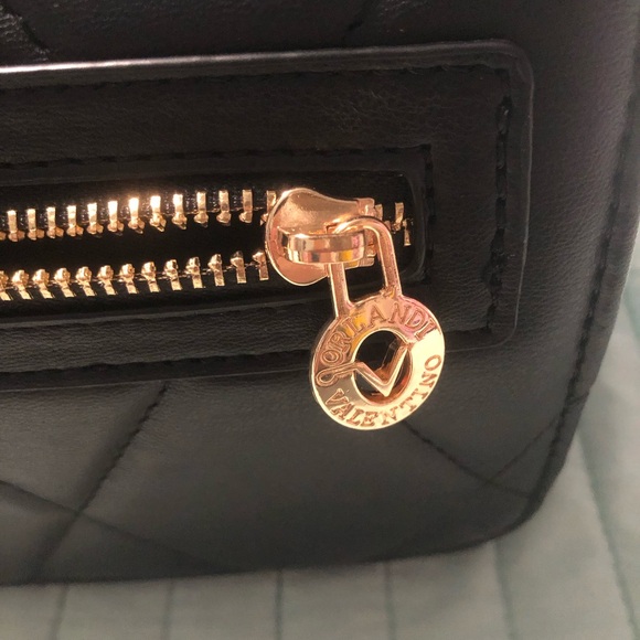 NWT VALENTINO ORLANDI Diamond Quilted Crossbody Shoulder Clutch Bag Black - Picture 5 of 13